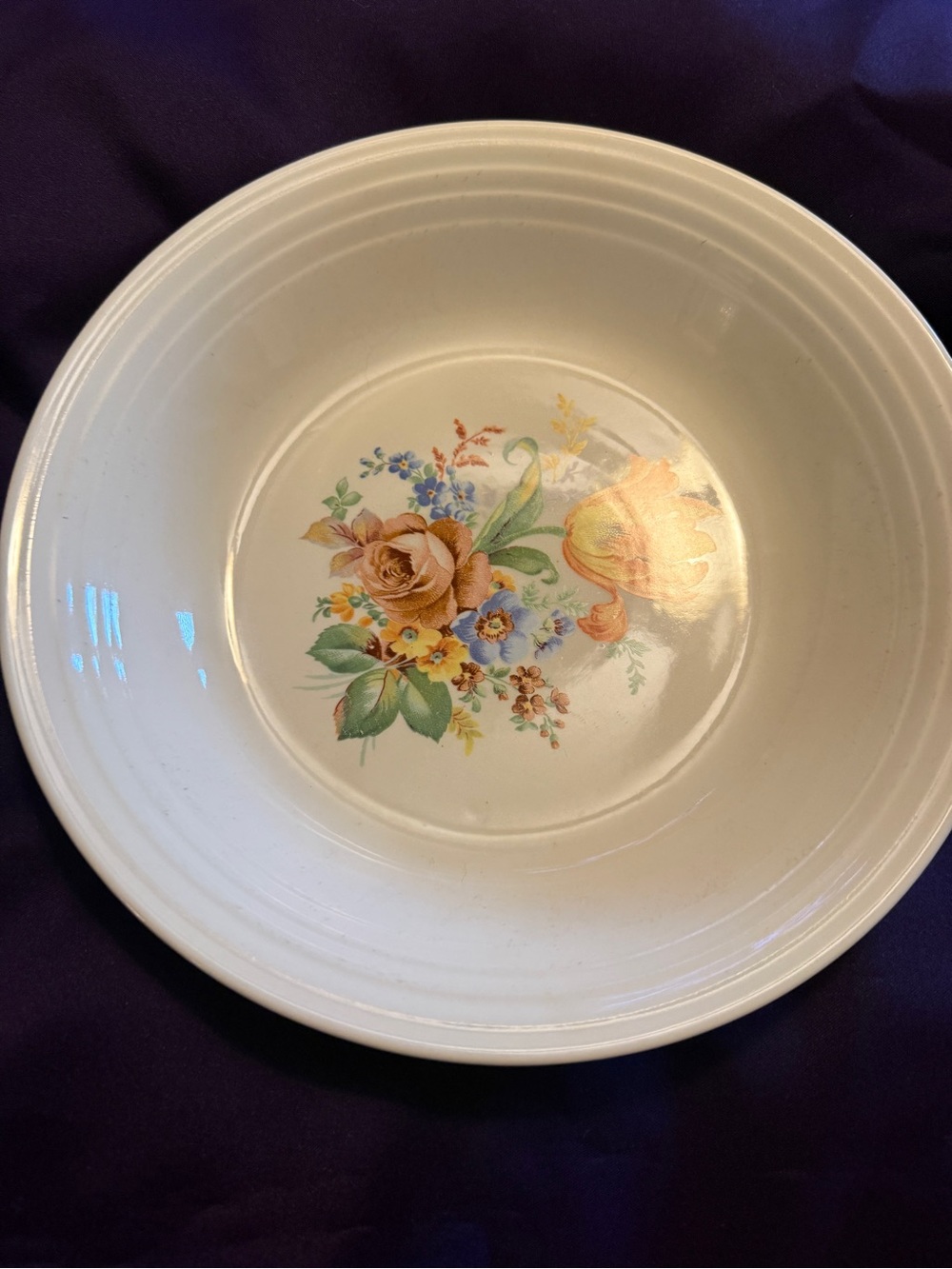 Vintage Floral Mixing Bowl Cottagecore Farmhouse Kitchen